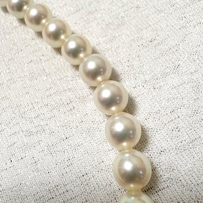 Mikimoto pearl necklace with 7.0-7.5mm pearls on a white gold K14WG chain, 38 cm length