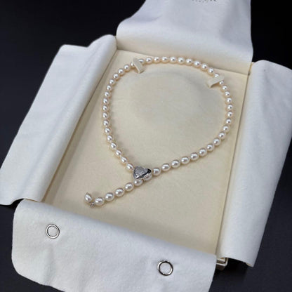 CACHER Akoya Pearl Necklace featuring 7.2-7.5mm pearls on a 47cm elegant strand