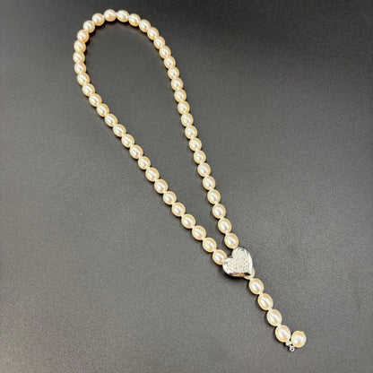 CACHER Akoya Pearl Necklace featuring 7.2-7.5mm pearls on a 47cm elegant strand