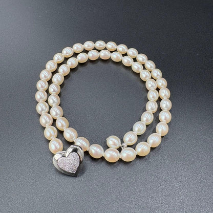 CACHER Akoya Pearl Necklace featuring 7.2-7.5mm pearls on a 47cm elegant strand
