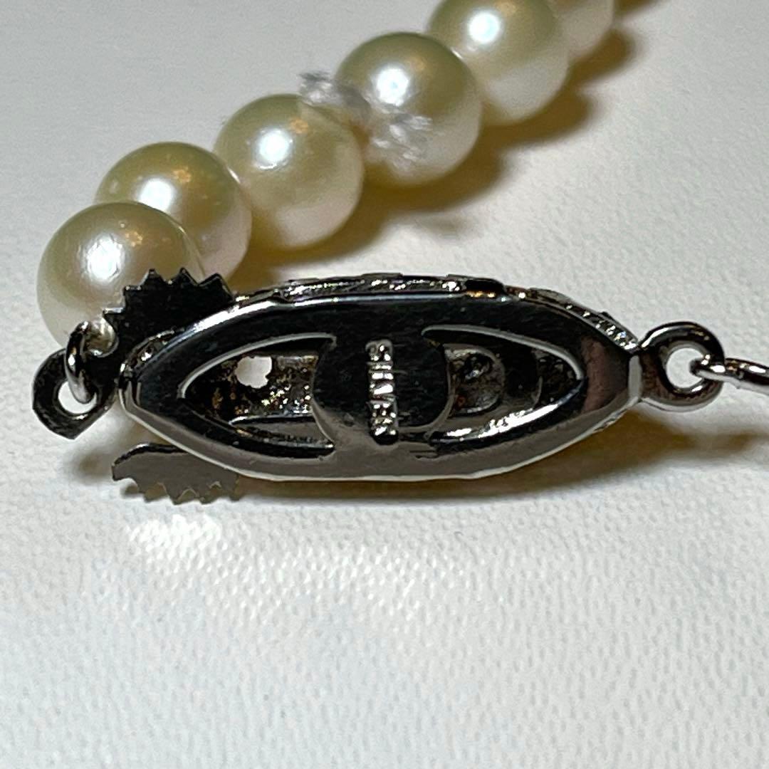 Akoya pearls ultra long necklace 84cm with 5.5-6.3mm round white pearls on silver chain