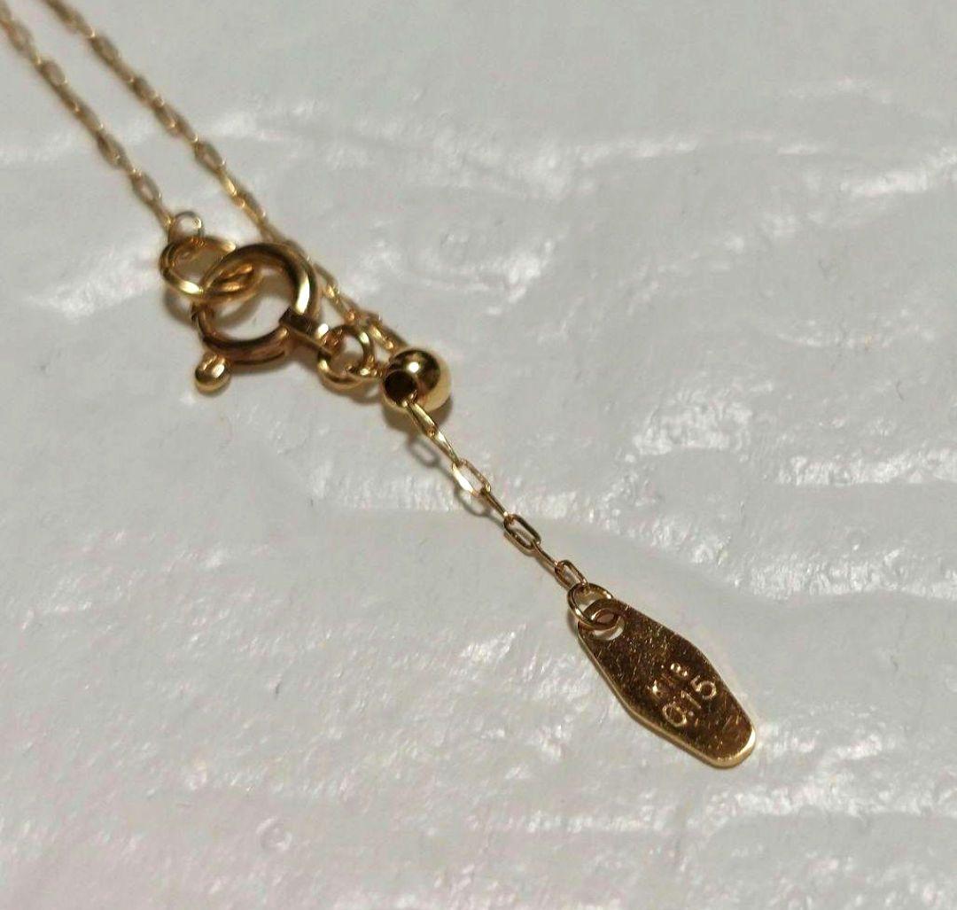 Agete necklace with a 0.15ct diamond pendant set in polished K18 gold chain