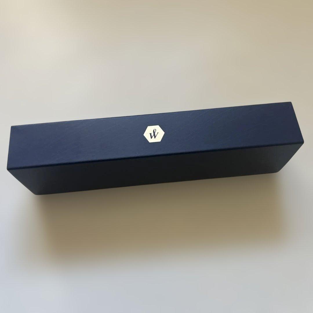 WATERMAN black ballpoint pen displayed with its dedicated black case