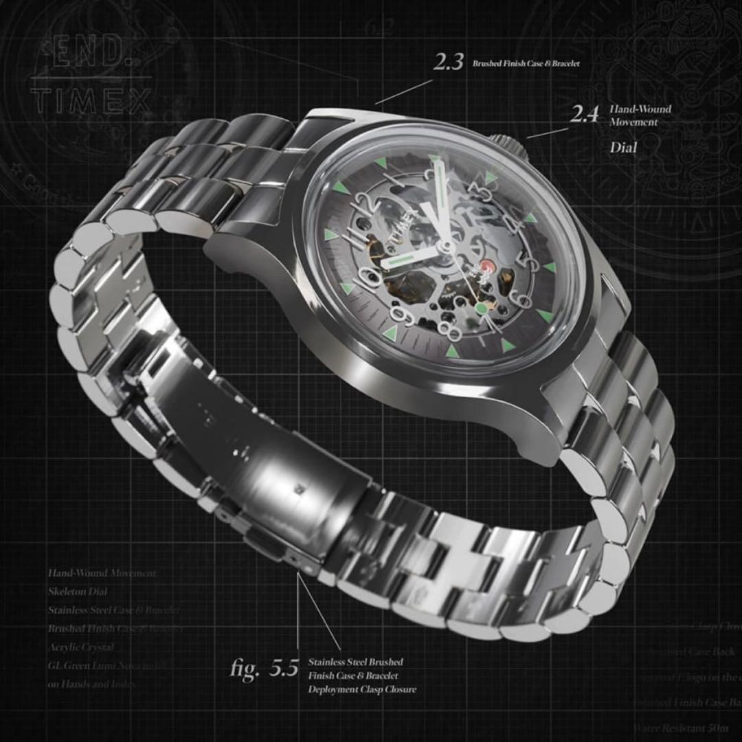 TIMEX × END Skeleton Automatic Men's Watch — Japanese