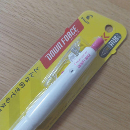 Pilot Down Force pressurized ballpoint pen 0.7mm with white barrel and black ink