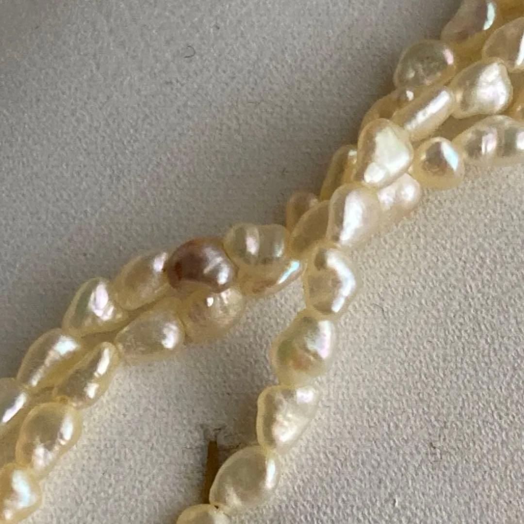 3-strand pearl necklace with Akoya and Keshijima pearls approximately 42 cm long