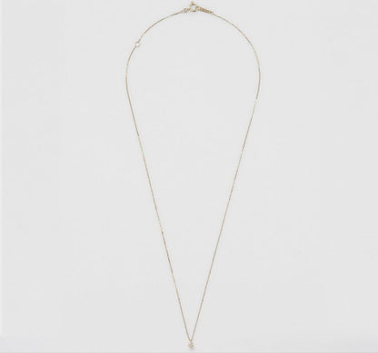 Agat 18K gold diamond necklace with 0.05CT stones and adjustable 40 cm chain