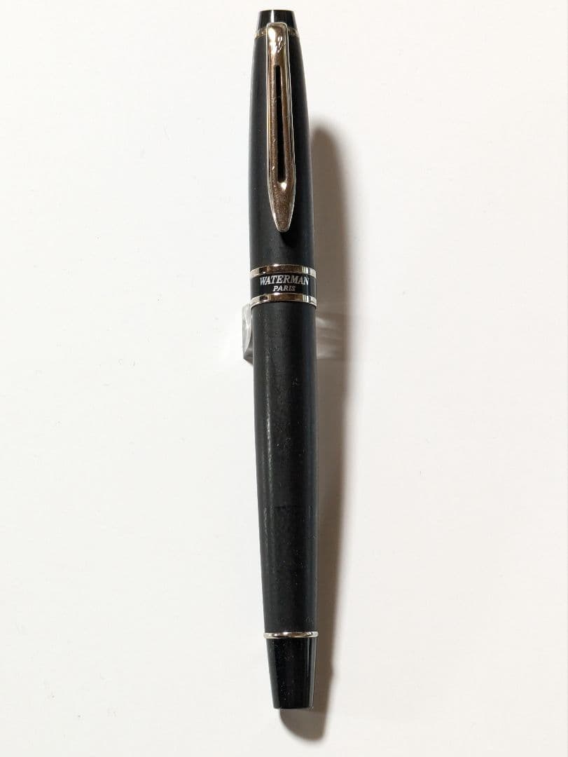 WATERMAN Expert fountain pen with extra fine steel nib in matte black with converter and box