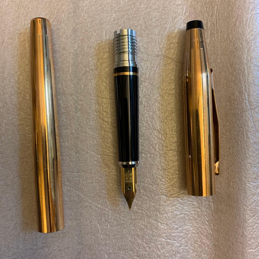 Cross 14KT Gold Filled Fountain Pen with slight scratches and dirt, made in USA