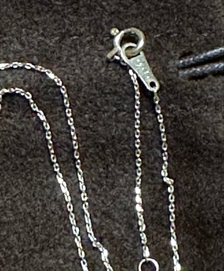 Agete champagne white gold necklace with 40cm length and small motif in K10 gold