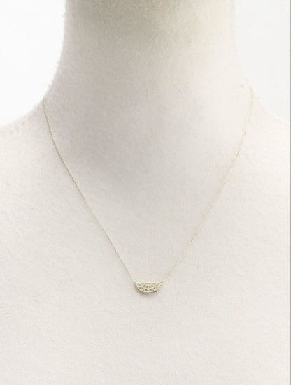 Agete champagne white gold necklace with 40cm length and small motif in K10 gold