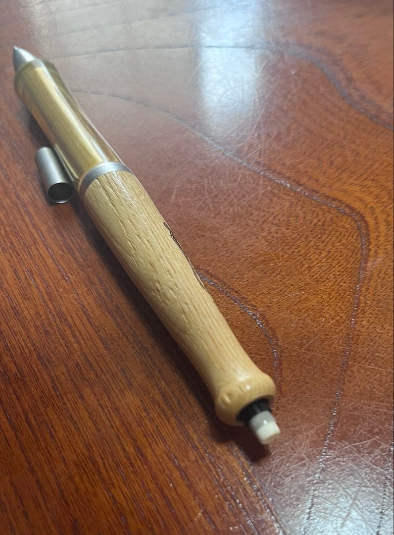Discontinued Heisei Pilot Dr.GRIP Just Meet 0.5mm wooden pen made from Aodamo wood