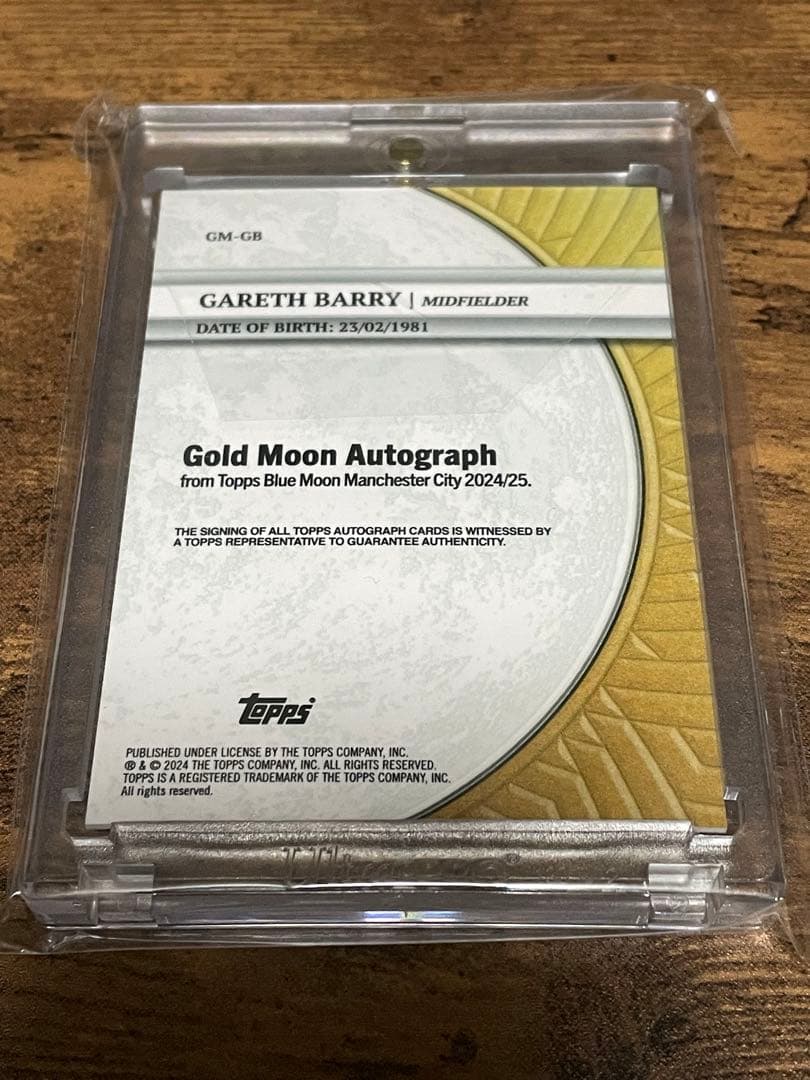 Gareth Barry Autographed Card — Japanese