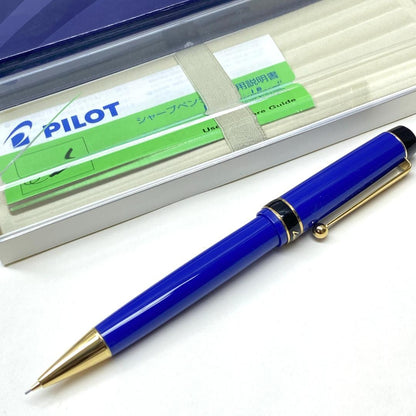 Pilot Lusina blue mechanical pencil 0.5mm with push-type mechanism and included carrying case