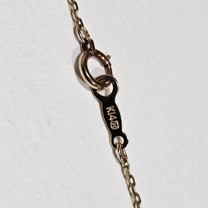 Mikimoto vintage 7mm pearl necklace in 14K yellow gold with 40cm chain from 1970s-1980s