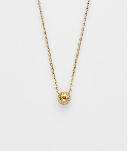 agete K18 gold necklace with 0.2ct diamond and adjustable length 40 to 45.5 mm