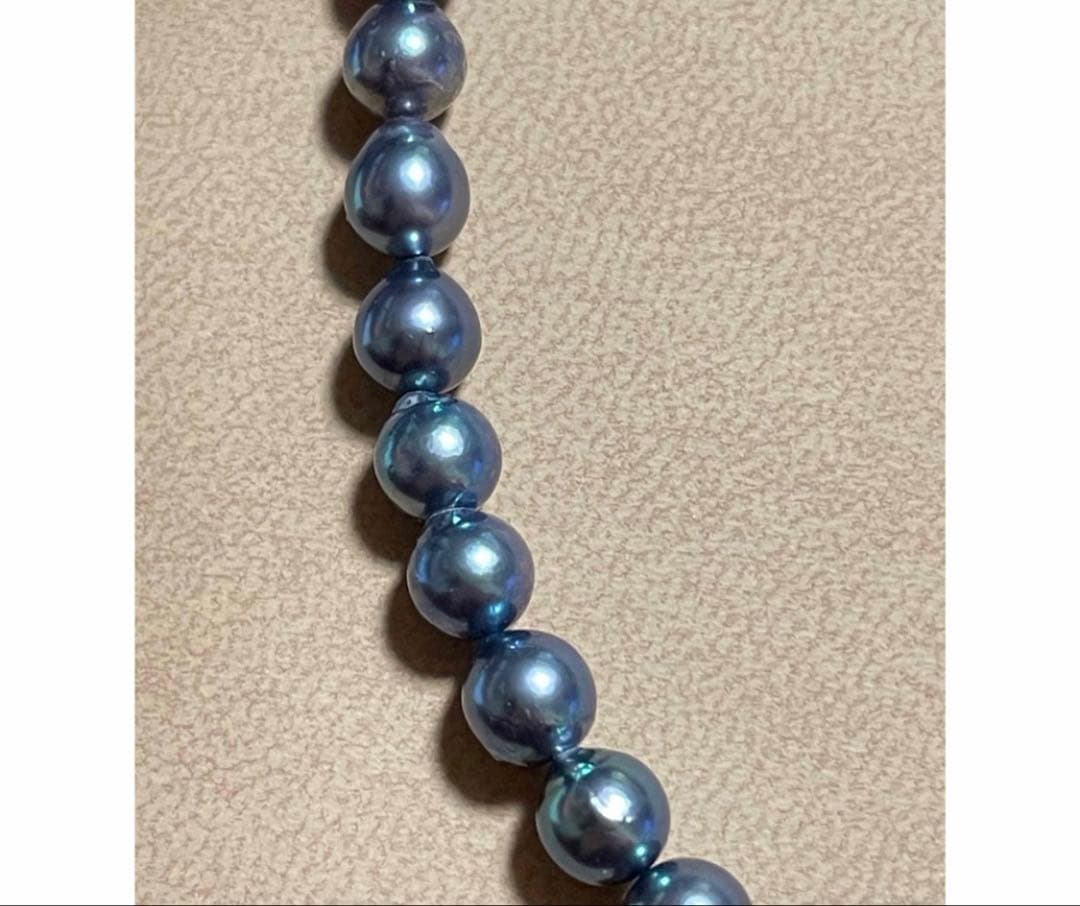 Simple modern black pearl pendant and necklace set with 6 mm pearl and 42 cm chain