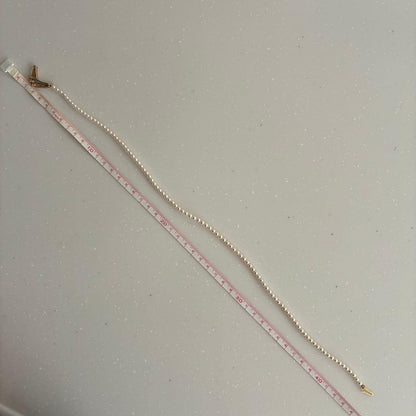 MIKIMOTO Baby Pearl Necklace with 4.0-4.4mm Akoya pearls, 43cm length, K18 yellow gold clasp and diamond pendant
