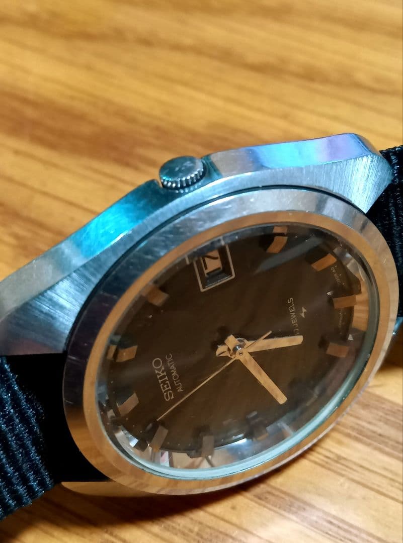 SEIKO Black Mirai Dial Date 17Jewel AT Automatic Men's Watch — Japanese