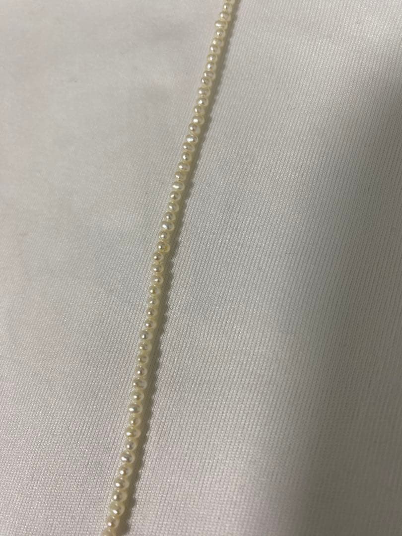 Freshwater Pearl Hackima Diamond Akoya Pearl Necklace approximately 83 cm long displayed on a white background