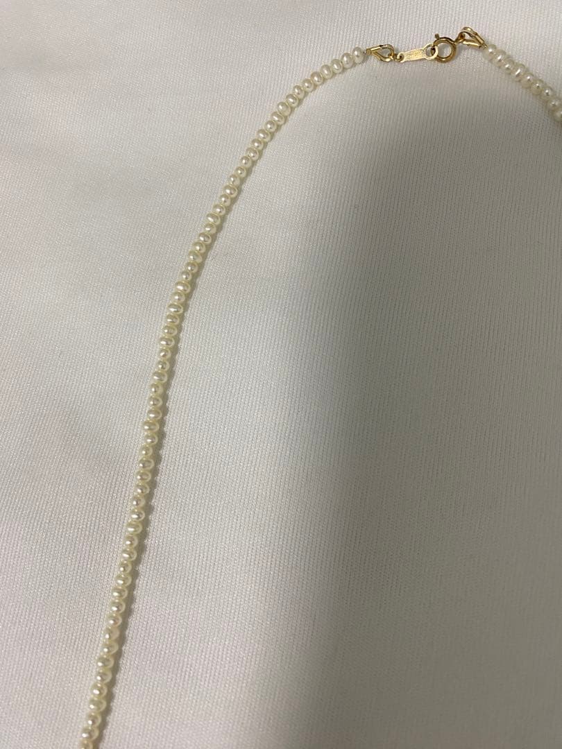 Freshwater Pearl Hackima Diamond Akoya Pearl Necklace approximately 83 cm long displayed on a white background