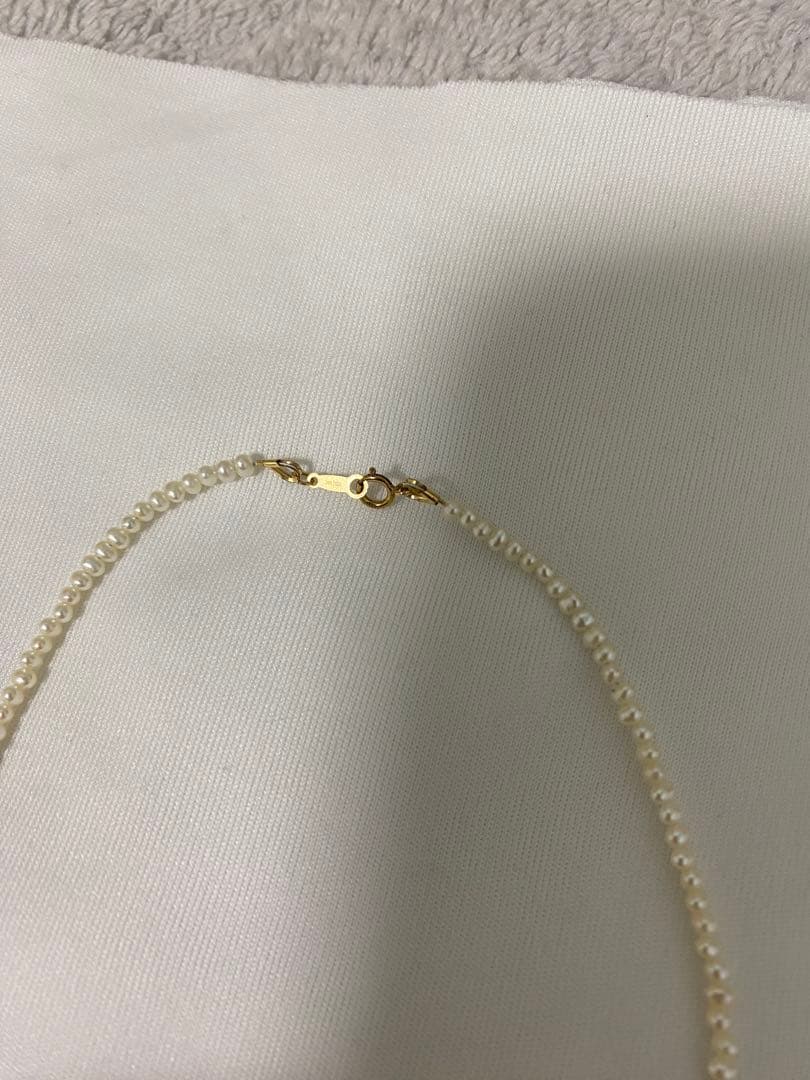 Freshwater Pearl Hackima Diamond Akoya Pearl Necklace approximately 83 cm long displayed on a white background