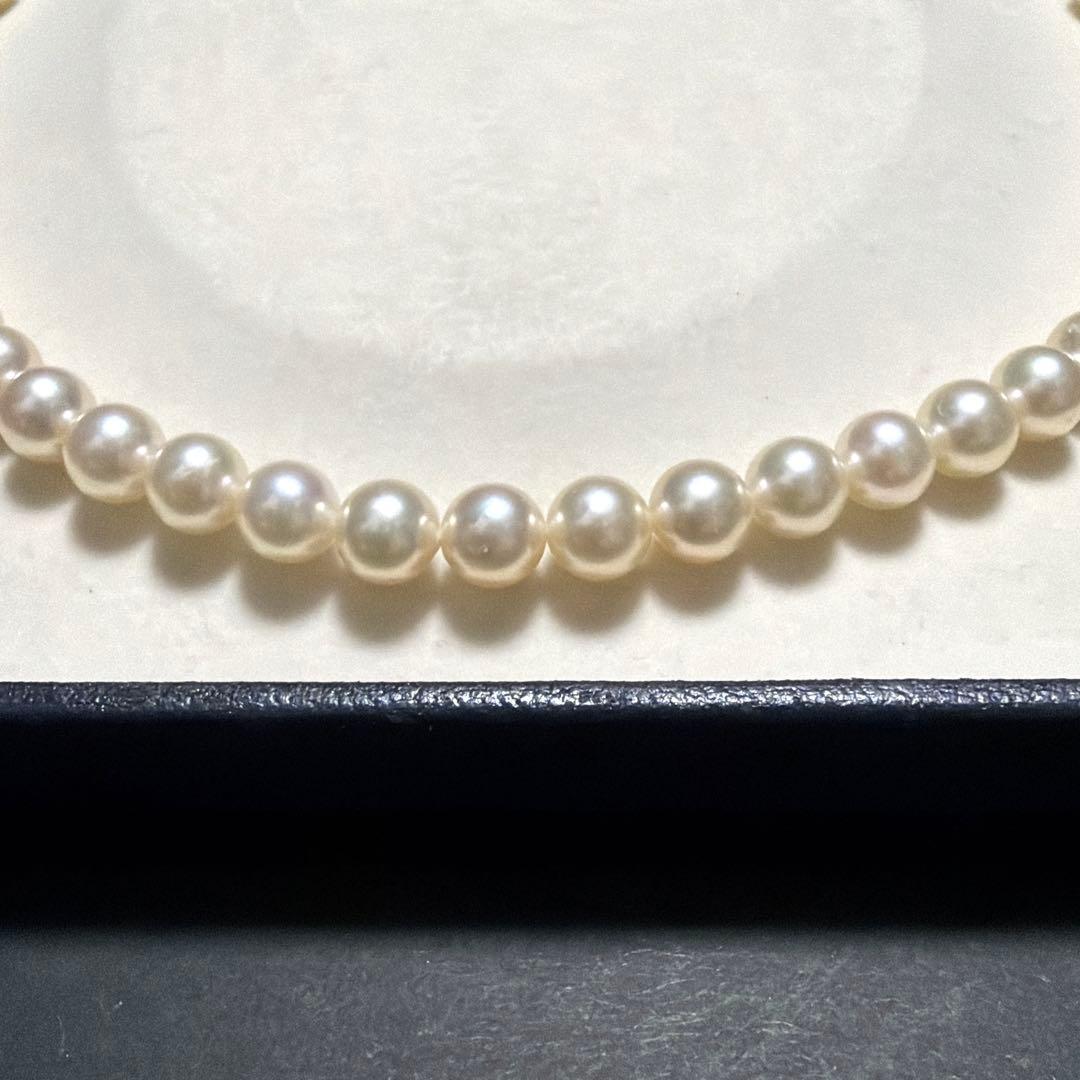 TASAKI Akoya Pearl Necklace with 7.5mm genuine pearls and high luster, 42.5 cm length