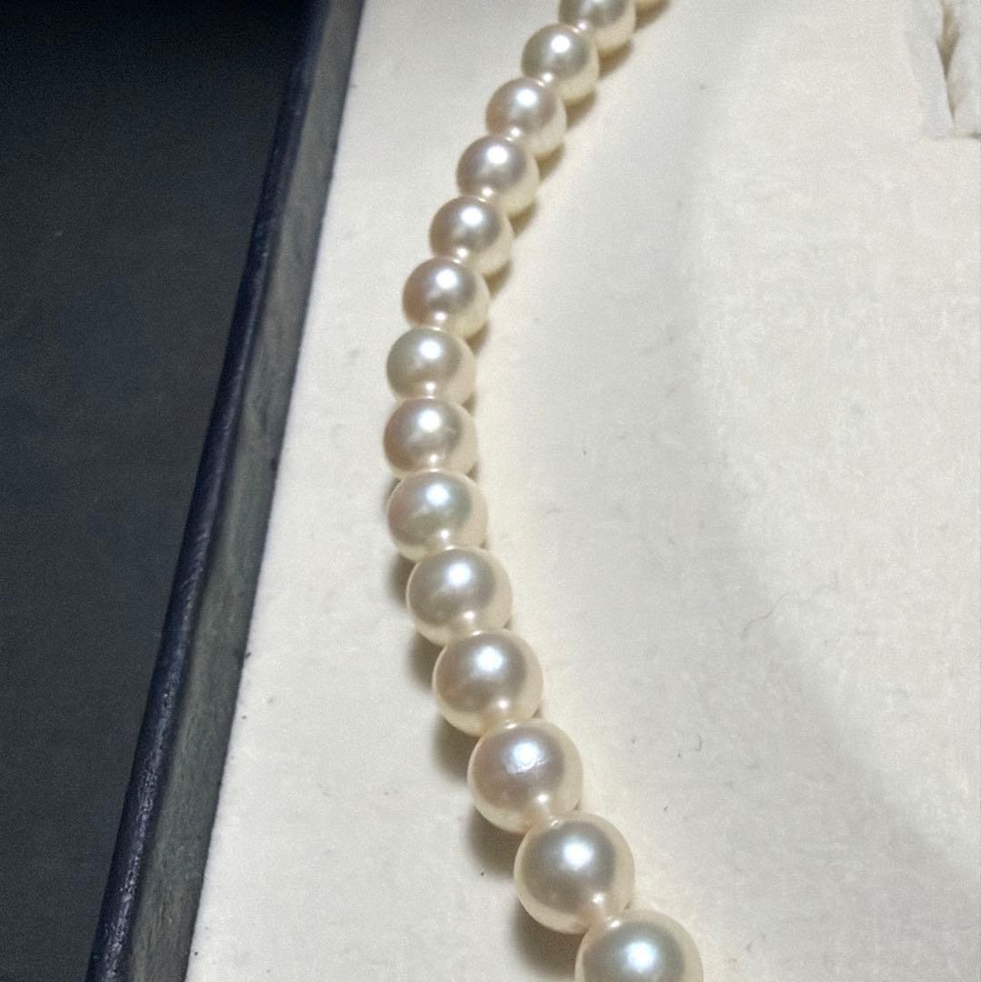 TASAKI Akoya Pearl Necklace with 7.5mm genuine pearls and high luster, 42.5 cm length
