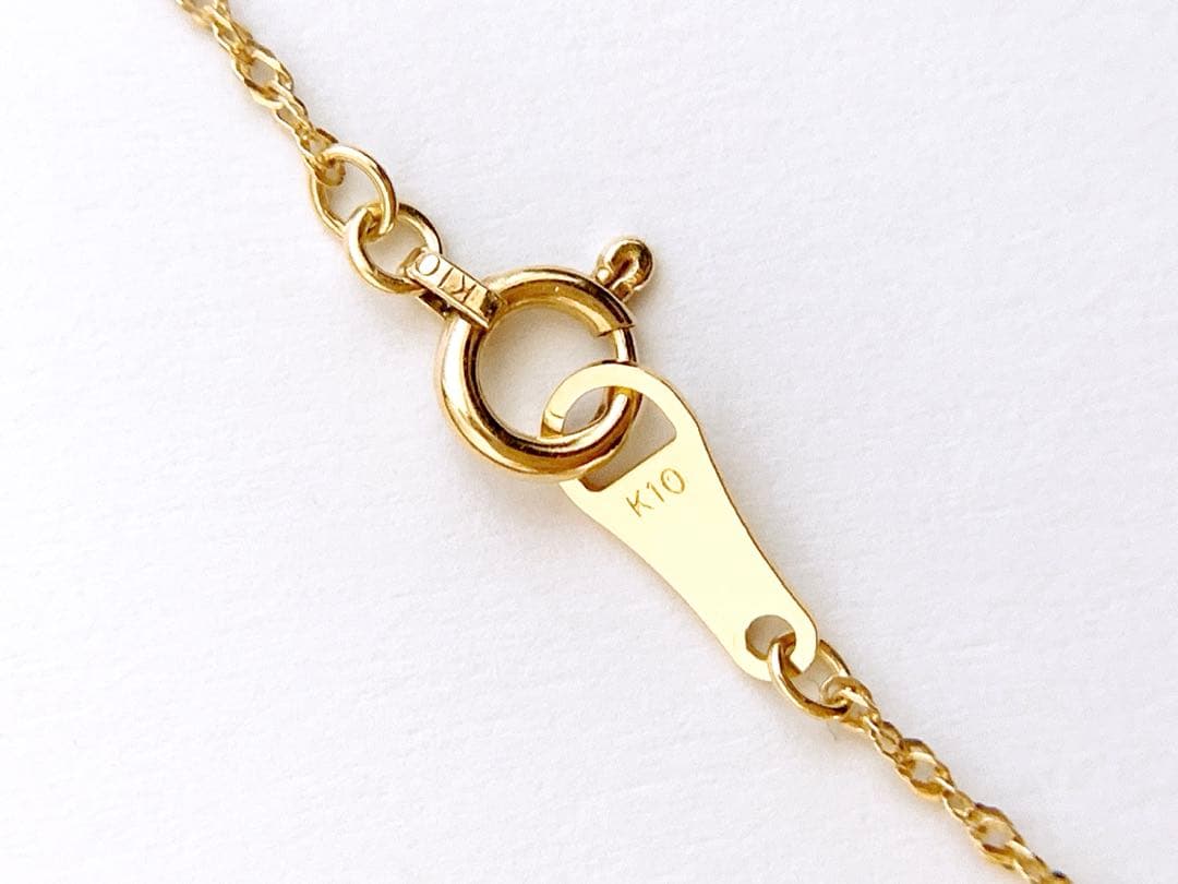 Agot K10YG Akoya Keshi pearl long necklace with 65cm length and delicate yellow gold chain