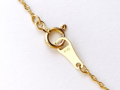 Agot K10YG Akoya Keshi pearl long necklace with 65cm length and delicate yellow gold chain