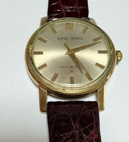 SEIKO King Seiko 25 Jewels Vintage 1st Generation Shield Medallion Manual Men's Watch — Japanese