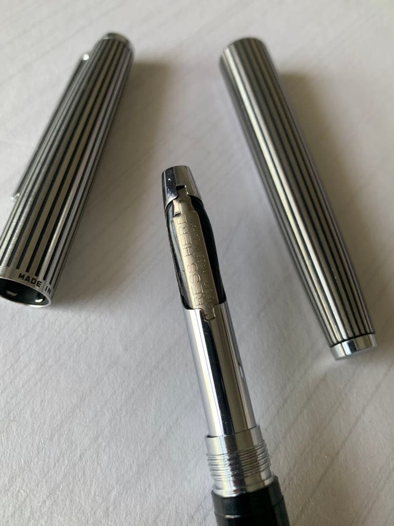 PILOT Custom Etching fountain pen with 18K nib and converter, shown in used condition with slight storage marks