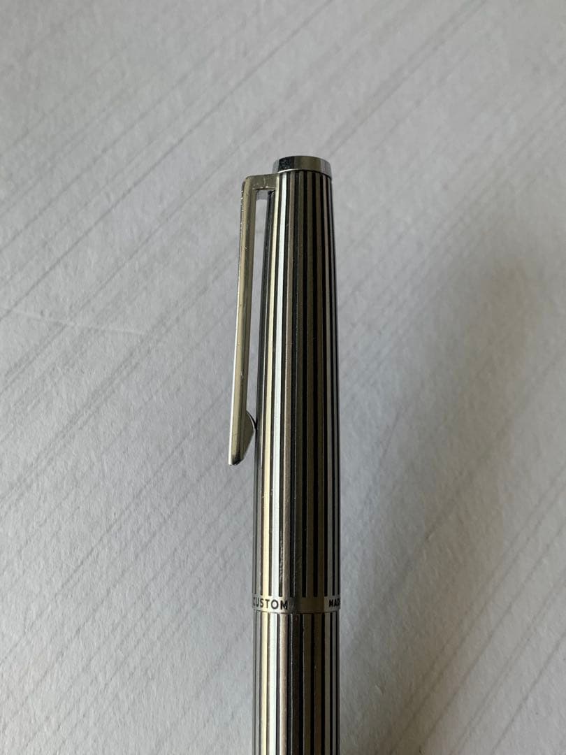 PILOT Custom Etching fountain pen with 18K nib and converter, shown in used condition with slight storage marks