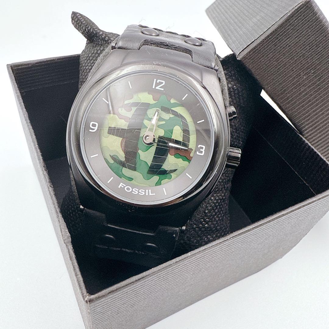 FOSSIL BIGTIC Y2K 00's Camouflage Quartz Men's Watch — Japanese