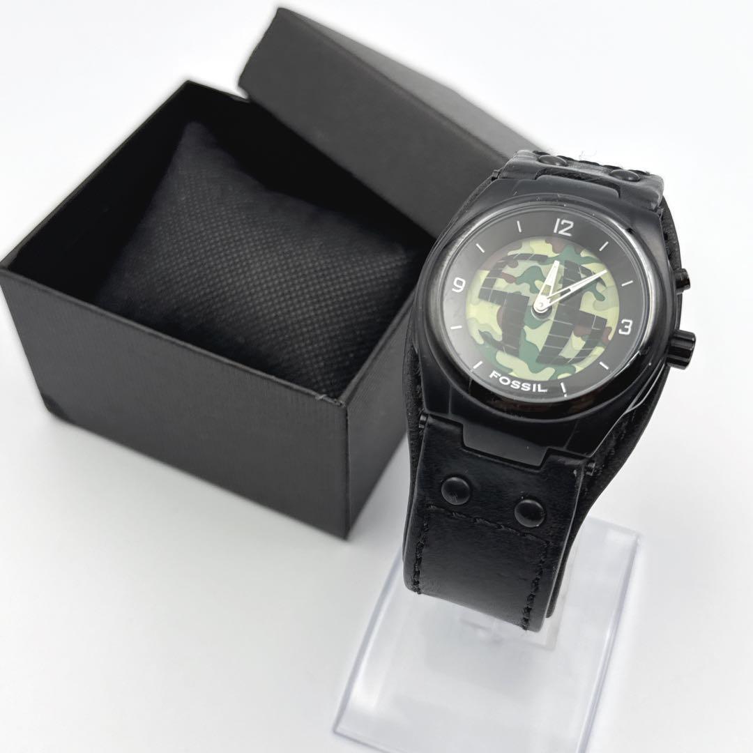 FOSSIL BIGTIC Y2K 00's Camouflage Quartz Men's Watch — Japanese