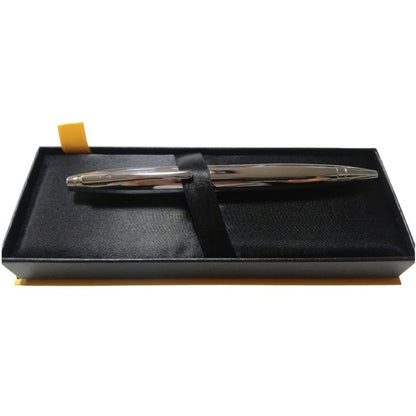 Cross Kuro Cross Kurei NAT0112-1 pure chrome silver ballpoint pen with box, size 138 x 13 x 13 mm