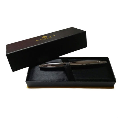 Cross Kuro Cross Kurei NAT0112-1 pure chrome silver ballpoint pen with box, size 138 x 13 x 13 mm