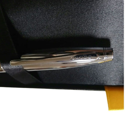 Cross Kuro Cross Kurei NAT0112-1 pure chrome silver ballpoint pen with box, size 138 x 13 x 13 mm