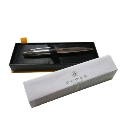 Cross Kuro Cross Kurei NAT0112-1 pure chrome silver ballpoint pen with box, size 138 x 13 x 13 mm