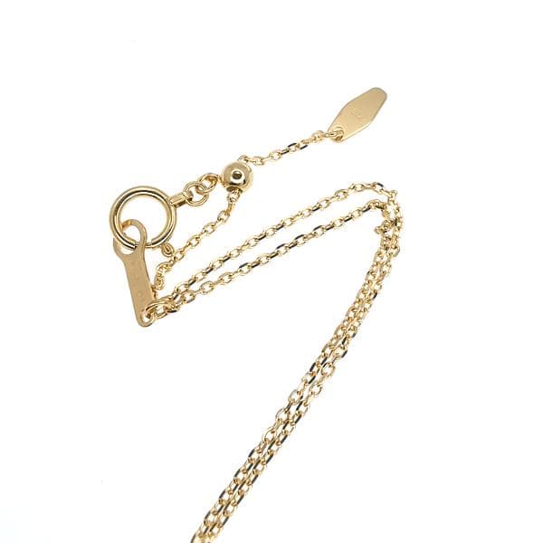 TASAKI K18 yellow gold necklace with a Mabe pearl pendant and small diamond accents on a 45cm chain