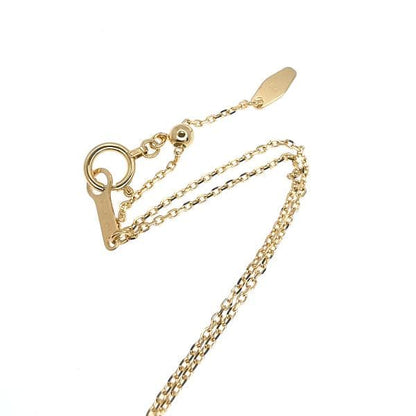 TASAKI K18 yellow gold necklace with a Mabe pearl pendant and small diamond accents on a 45cm chain