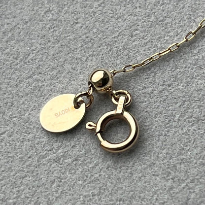 Agete Slide Adjuster Necklace in K10 gold with a 10 cm adjustable length