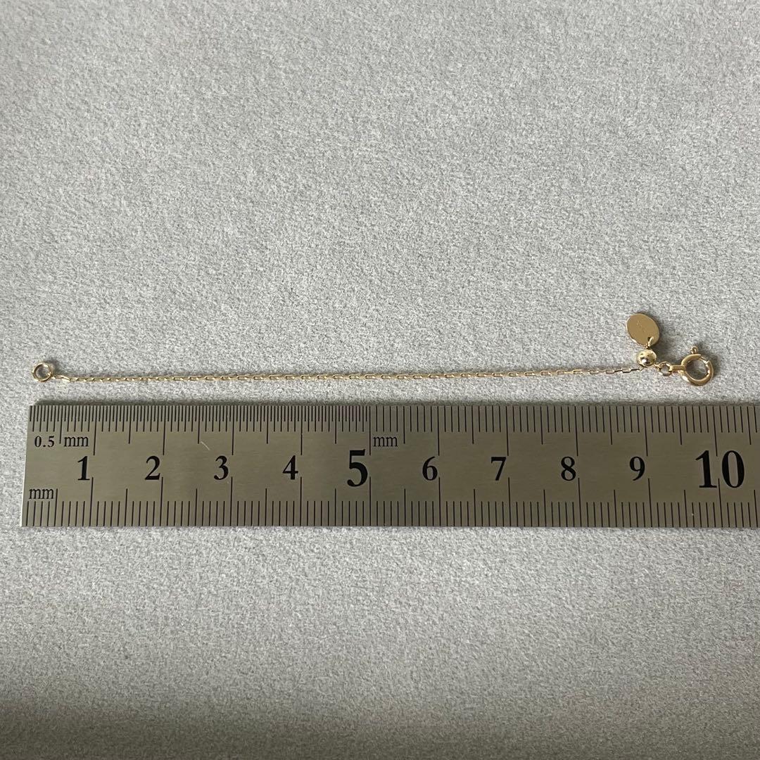 Agete Slide Adjuster Necklace in K10 gold with a 10 cm adjustable length