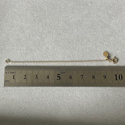 Agete Slide Adjuster Necklace in K10 gold with a 10 cm adjustable length