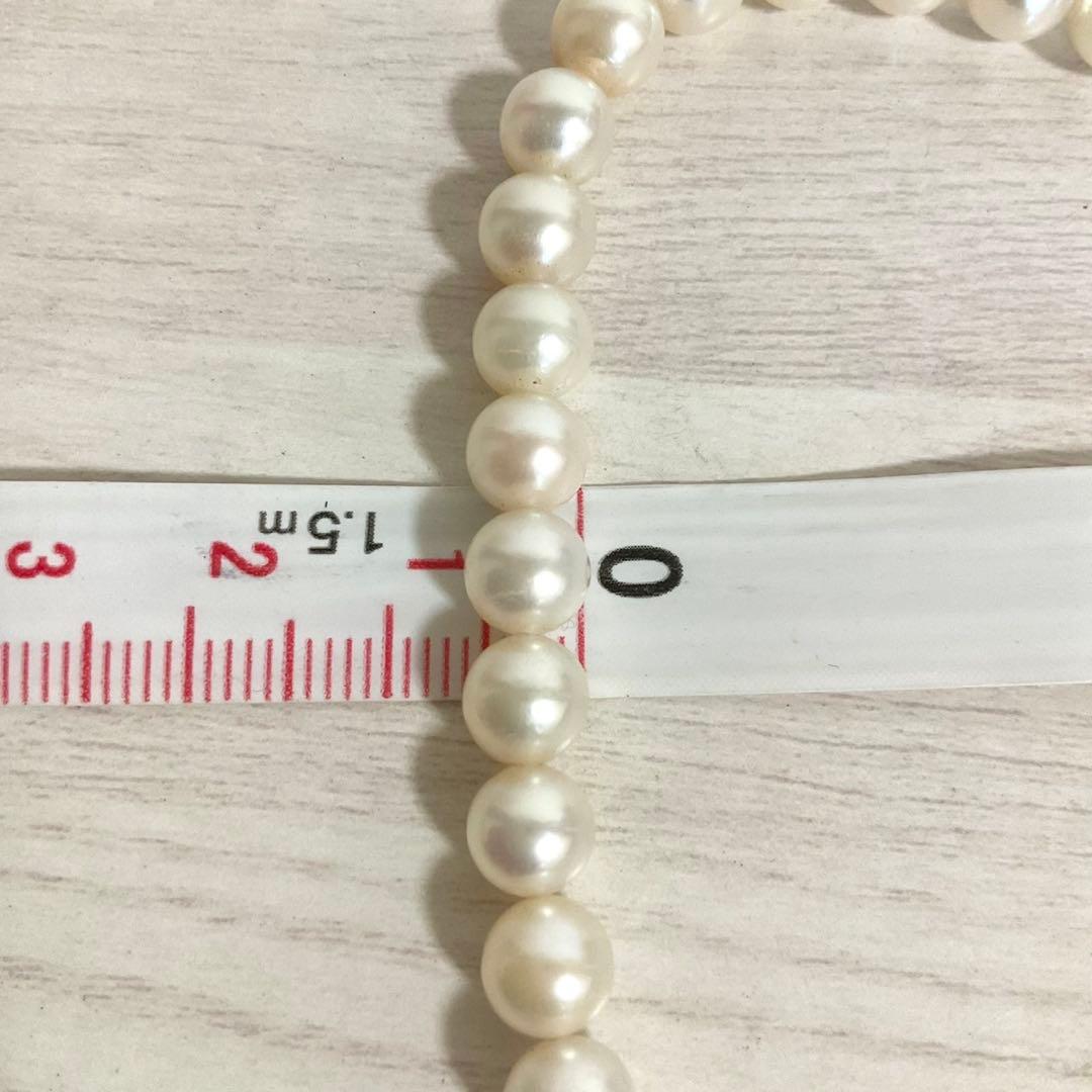 Mikimoto elegant 6mm Akoya pearl necklace with 45cm silver chain displayed on white background