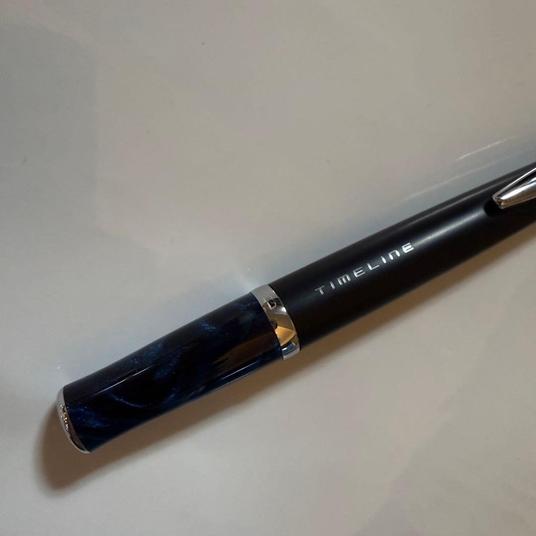 Timeline Ballpoint Pen in blue-black ink with Eternal Blue barrel, approximately 12cm long