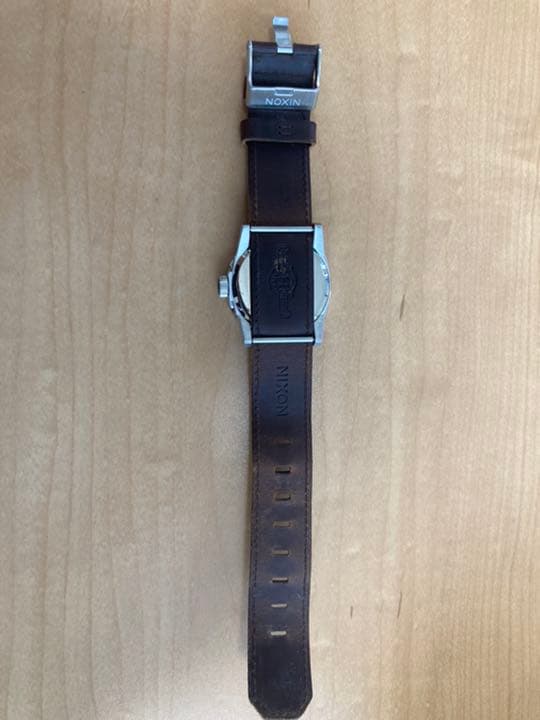 NIXON PRIVATE SILVER/BROWN Quartz Men's Watch — Japanese