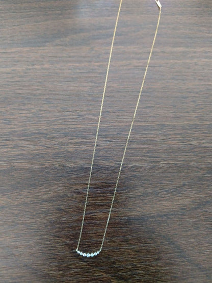 agete Necklace K18 with Diamonds in excellent condition, 45.5 cm length, delicate design