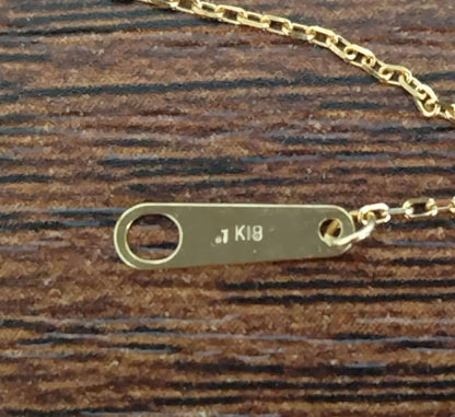 agete Necklace K18 with Diamonds in excellent condition, 45.5 cm length, delicate design