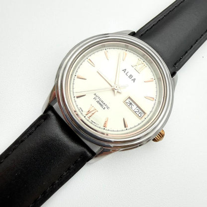 SEIKO Alba Automatic Day-Date Men's Watch — Japanese